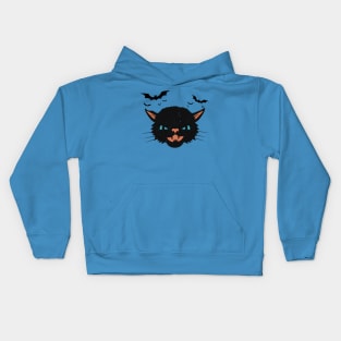 Black Cat Funny Halloween Apparel Kids Hoodie